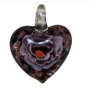 Murano Glass Heart-Shaped  Pendant